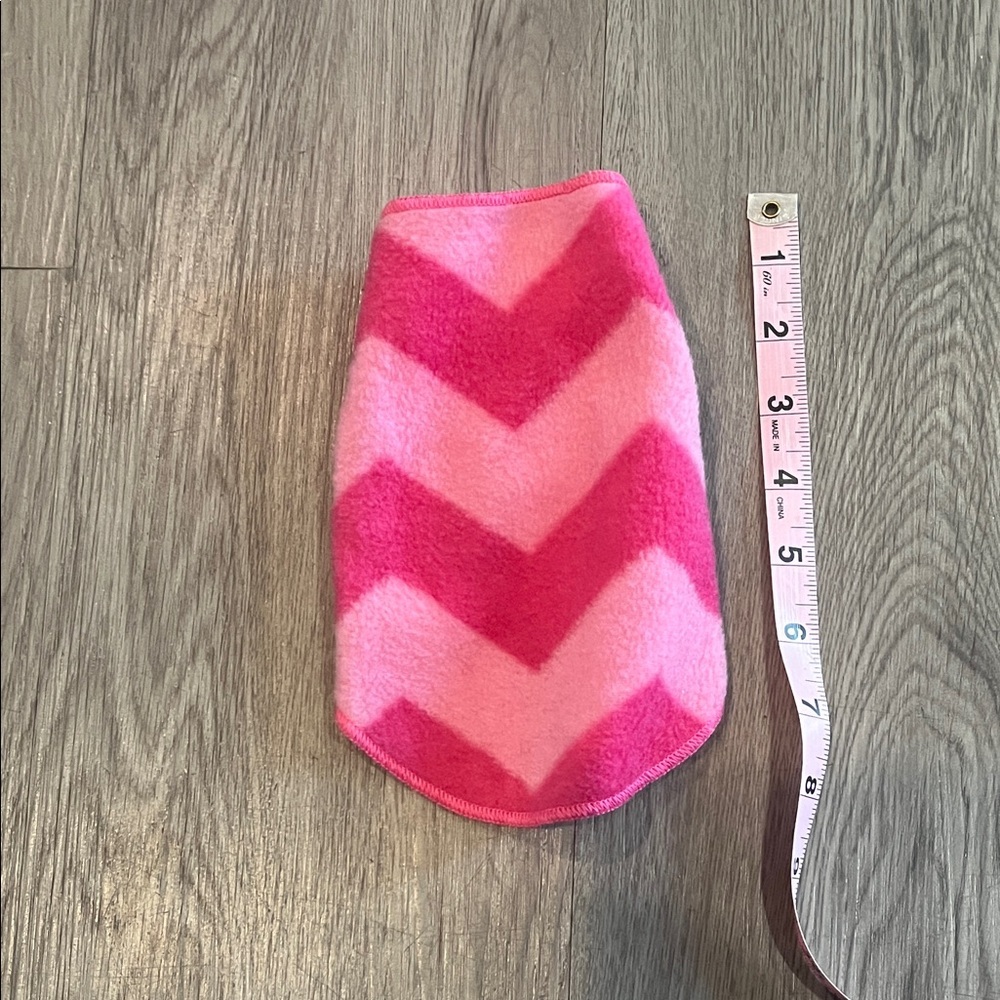 Pink Chevron Dog fleece tank!